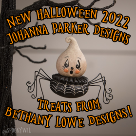 Bethany Lowe Designs Halloween; Skeleton Chicken Lips' Clowning Around Skelly 